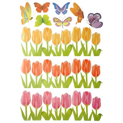 Slickblue Corner Blossom Wall Decal 20.1x30.7 inch – Fresh Floral Vinyl Art for Cozy Living & Bedroom Walls