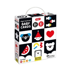 Banana Panda High Contrast Baby Cards, 0-3+ Months - 1 of 4
