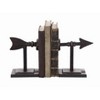 Metal Arrow Bookends Set of 2 (3-1/2"H) - Storied Home: Cast Iron, Antique Bronze Finish, Decorative Accessory - 2 of 4