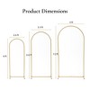 Gold Arch Backdrop Stand  Metal Wedding Arch Stand Gold Arched Frame for Ceremony Outdoor Indoor Decoration - 2 of 4