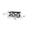 HomeRoots 48" Black Solid Wood Geo Frame Coffee Table - 3 of 4