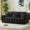 Racxily Teddy fabric sofa, modern lounge chair, upholstered with a pillow, apartment, office, living room and bedroom - 2 of 4