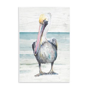 Stupell Industries Pelican Bird Standing on Beach, 10" x 15" - 1 of 4