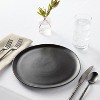 10" Earthenware Houlton Dinner Plate Black - Threshold™: Solid Round Microwave & Dishwasher Safe Dining Plate - 2 of 3
