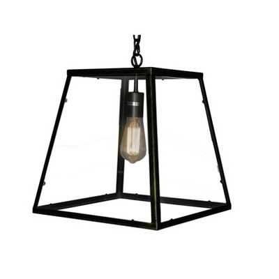 14" x 14" x 14" Minerva 1 Light Edison Lamp Black - Warehouse of Tiffany