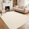 Modern Solid Area Rug Living Room Rug Washable Bedroom Rugs Soft Low Pile Non-Slip Accent Rug Home Decor - 3 of 4