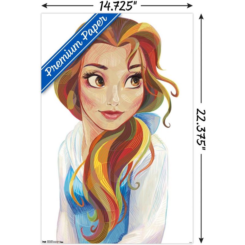 Trends International Disney Beauty And The Beast - Belle - Stylized Unframed Wall Poster Prints, 3 of 7
