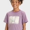 Girls' Short Sleeve Oversized London Graphic T-Shirt - Cat & Jack™ Purple - 2 of 4