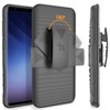 Nakedcellphone Combo for Samsung Galaxy S9 Plus - Ring Grip/Stand Case and Belt Clip Holster - Black - 3 of 4