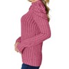 Women's Ribbed Mock Neck Top With Puff Sleeves - Basic Bae - 2 of 4