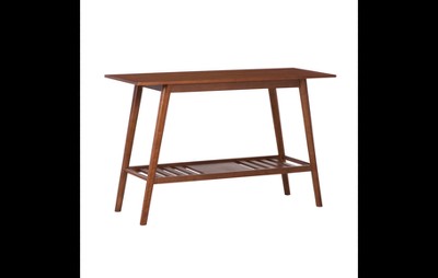 Mid-Century Modern Charlotte Console Table with Storage Shelf