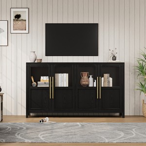 Large Buffet Cabinet with Storage, Sideboard Buffet Cabinet with Glass Doors - 1 of 4