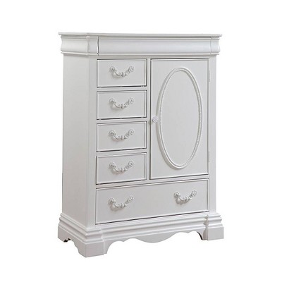 Estrella White Pine Wood Chest with Dovetail Drawers