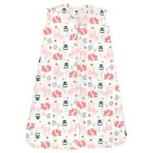 Hudson Baby Infant Girls Cotton Sleeveless Wearable Sleeping Bag, Sack, Blanket, Girls Forest - 1 of 2