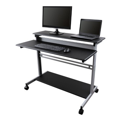 Stand Up Desk Store Rolling Adjustable Height Two Tier Standing Desk ...