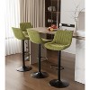 UNISOAR Modern Swivel Bar Stools Set of 2/4,  Counter Height Bar Stools with Adjustable Height Upholstered Bar Chair with Back and Footrest for Bar - 3 of 4