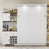 Whisen Queen Size Murphy Bed with Storage Cabinet, Wine Rack, Glass Holder, Drawers and Multi-Color LED Strip - 2 of 4