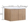 NicBex Floating Bathroom Vanity with Sink,Bathroom Sink Vanity with Soft Close Doors,Modern Bathroom Sink Cabinet for Bathroom,Oak/Walnut - 3 of 4