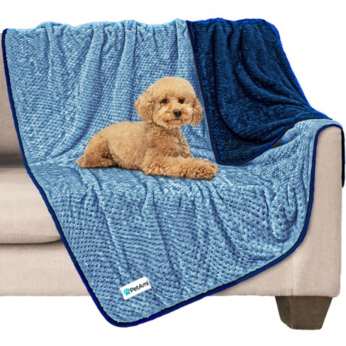 Petami Waterproof Dog Blanket Leakproof Fleece Throw For Pet Cat Puppy Kitten Reversible Washable Soft Plush Cover navy blue Large 40x60 Target
