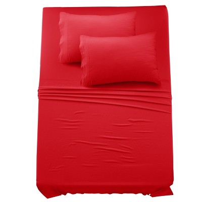 6 Piece Bed Sheet Set Ultra Soft Brushed Microfiber Solid Sheets with Pillow Cases - Lux Decor Collection