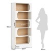 Resenkos Bookshelf, Bookcase Standing Shelf Unts,5-Tier Bookcase, 71" Wood Etagere Bookshelf with Storage Shelves,White - 2 of 3