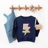 The Juniper Shop Be A Kind Human Lightning Bolt Toddler Graphic Sweatshirt - 2 of 3