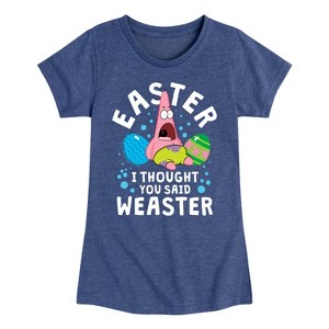 Girls' - SpongeBob Squarepants - Easter Weaster Fitted Short Sleeve Graphic T-Shirt - 1 of 4
