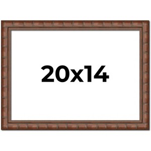 PosterPalooza | 20x14 Modern Bamboo Picture Frame, UV Acrylic, 5 Finishes - 1 of 4
