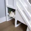 Max & Lily Twin Low Bunk Bed with Staircase and Curtains - 4 of 4