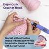 Zcvtbye Rechargeable Lighted Crochet Hook Set with Stitch Counter, 18 Interchangeable Metal Heads, Ergonomic Handle – Gift for Knitters - 3 of 4