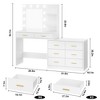 61" Makeup Vanity with Mirror & Lights - 3 Color Modes, 8 Drawers & 2 Shelves, Adjustable Brightness for Bedroom - 2 of 4