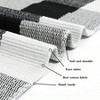 Cotton Plaid Rug 3'x5' Black White Checked Washable Indoor Outdoor Doormat for Front Door, Porch, Kitchen,bath - 2 of 4