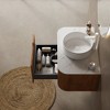 Fortune Candy Wall-Mounted Bathroom Vanity with Sink, Curved Striped Drawer Cabinet, White Round Ceramic Basin, Pre-Assembled, No Faucet - 4 of 4