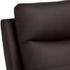 Elm Lane Newport Dark Brown Faux Leather Recliner Chair Modern Armchair Comfortable Push Manual Reclining Footrest for Bedroom Living Room Reading - 3 of 4