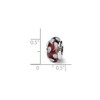 Black Bow Jewelry Red & Blue Glass Sterling Silver Bead Charm - 2 of 3