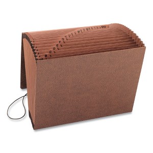 Smead TUFF Expanding Wallet, 21 Sections, Elastic Cord Closure, 1/21-Cut Tabs, Letter Size, Redrope - 1 of 4