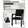 GustoWave 4-Pack Stackable Armchairs, Aluminum Outdoor Dining Chairs with Thick Padded Seats, Garden Stacking Chairs with Armrests - 4 of 4