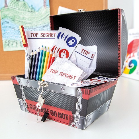 Peaceable Kingdom Kids Treasure Box Keep Out - Kids Treasure Chest with Lock & Keys, Top Secret Box, Mini Jewelry Box, Kids Storage Box, Boys Girls Peaceable Kingdom Kids Treasure Box Keep Out - Kids Treasure Chest with Lock & Keys, Top Secret Box, Mini Jewelry Box, Kids Storage Box, Boys Girls