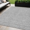 Gray Silver And Ivory Floral Washable Indoor Outdoor Area Rug - 2 of 4