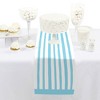 Big Dot of Happiness Blue Stripes - Petite Simple Party Paper Table Runner - 12 x 60 inches - 2 of 4