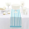 Big Dot of Happiness Blue Stripes - Petite Simple Party Paper Table Runner - 12 x 60 inches - image 2 of 4