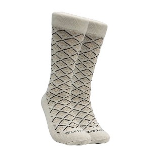 Beige Classic Diamond Pattern from the Sock Panda (Men's Sizes Adult Large) - 1 of 4
