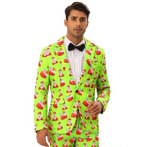 TATT 21 Men's Halloween Graphic Printed Party Costume Blazers - 1 of 4