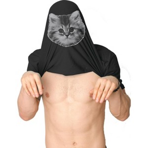 Mens Ask Me About My Kitty Funny Kitten Crazy Cat Lover Flip Up T shirt - Crazy Dog Men's T Shirt - 1 of 4
