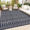 Modern Abstract Area Rug Low Pile Fade Stain Resistant Rug Soft Contemporary Accent Carpet for Living Room Bedroom Nursery,Blue/5'3"x7'3" - 3 of 4