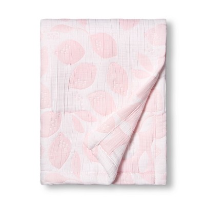 Muslin Baby Blanket Pink Lemons - Cloud 