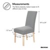 Deconovo Stretch Jacquard Dining Chair Slipcovers ¨C Washable Form-Fit Seat Covers for 18¨C24 in Chairs, 4-Pack - 3 of 4