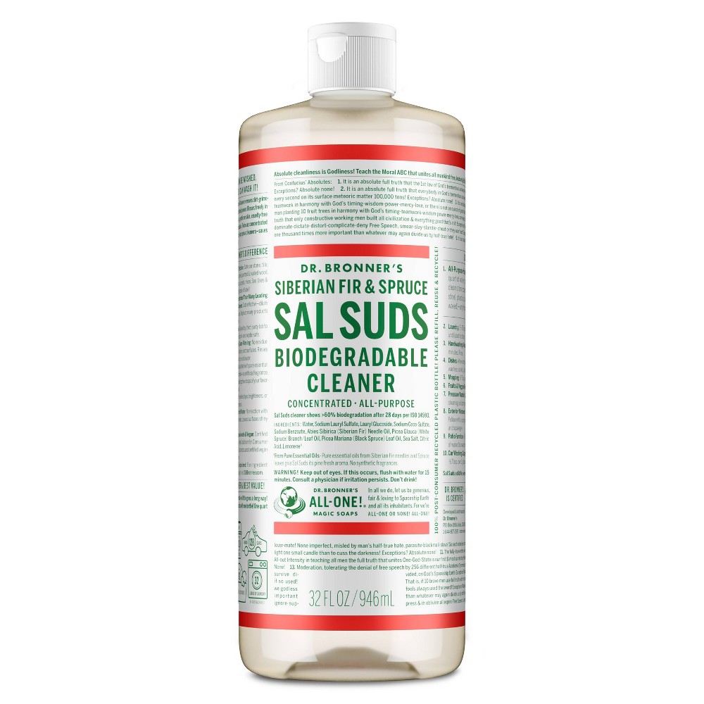 Dr. Bronner's Siberian Fir & Spruce Sal Suds Biodegradable All-Purpose Cleaner - 32 fl oz