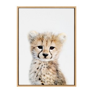 Sylvie Cheetah Framed Canvas by Amy Peterson - Kate and Laurel - 1 of 4