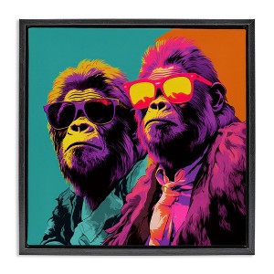 Stupell Industries Pop Style Gorilla Duo, 25" x 25" - 1 of 4